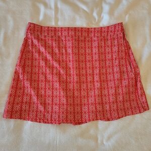 Ripskirt Hawaii Length 1 Mini Skirt L Red Print